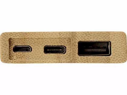 Внешний аккумулятор из бамбука "Bamboo", 5000 mAh, фото 5