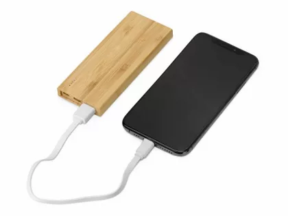 Внешний аккумулятор из бамбука "Bamboo", 5000 mAh, фото 2