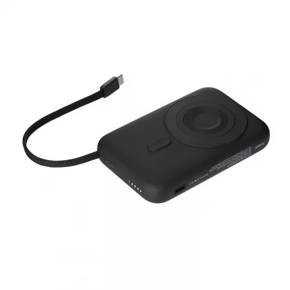 Внешний аккумулятор Комбо (Combo) 4-в-1 10000mAh с функцией беспроводной зарядки 15W, черный, фото 2