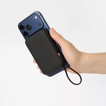 Внешний аккумулятор Комбо (Combo) 4-в-1 10000mAh с функцией беспроводной зарядки 15W, черный, фото 15