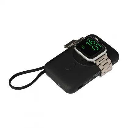 Внешний аккумулятор Комбо (Combo) 4-в-1 10000mAh с функцией беспроводной зарядки 15W, черный, фото 13