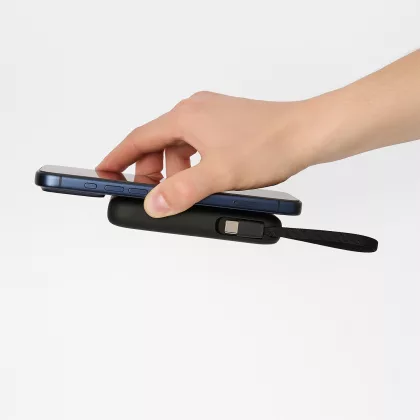 Внешний аккумулятор Комбо (Combo) 4-в-1 10000mAh с функцией беспроводной зарядки 15W, черный, фото 14