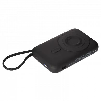 Внешний аккумулятор Комбо (Combo) 4-в-1 10000mAh с функцией беспроводной зарядки 15W, черный, фото 1