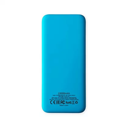 Внешний аккумулятор Kris soft touch, 10000mAh (Голубой), фото 3