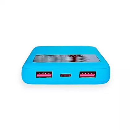 Внешний аккумулятор Kris soft touch, 10000mAh (Голубой), фото 6