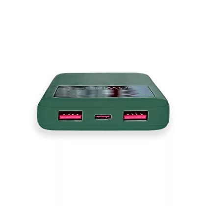 Внешний аккумулятор Kris soft touch, 10000mAh (Тёмно-зелёный), фото 6