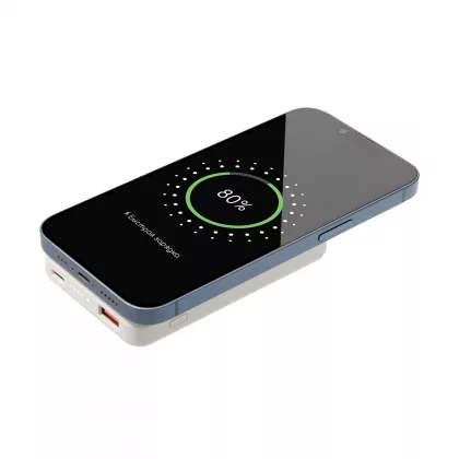Внешний аккумулятор Ларго PD (Largo PD) 5000mAh с функцией беспроводной зарядки 15W, белый, фото 7
