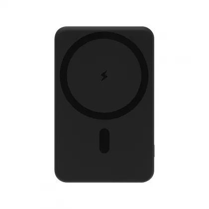 Внешний аккумулятор Ларго PD (Largo PD) 5000mAh с функцией беспроводной зарядки 15W, черный, фото 3