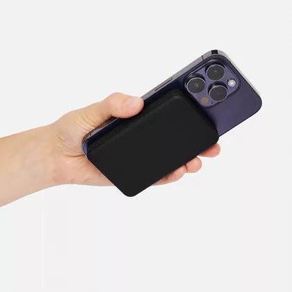 Внешний аккумулятор Ларго PD (Largo PD) 5000mAh с функцией беспроводной зарядки 15W, черный, фото 9