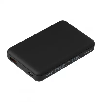 Внешний аккумулятор Ларго PD (Largo PD) 5000mAh с функцией беспроводной зарядки 15W, черный, фото 2