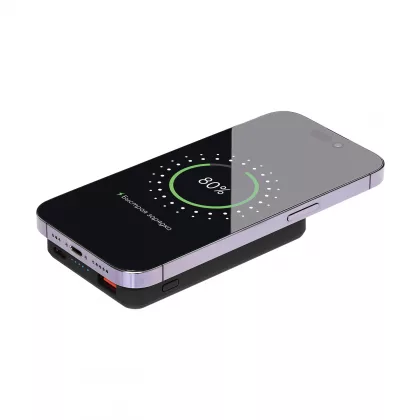 Внешний аккумулятор Ларго PD (Largo PD) 5000mAh с функцией беспроводной зарядки 15W, черный, фото 8