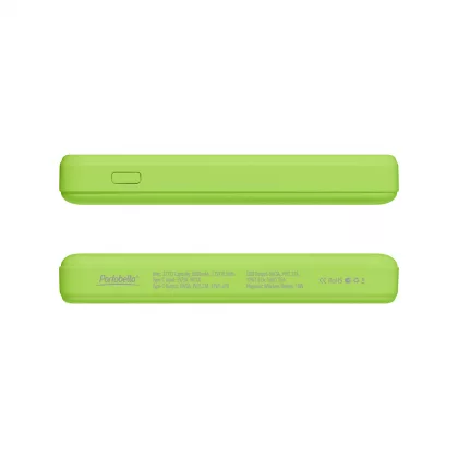 Внешний аккумулятор Ларго PD (Largo PD) 5000mAh с функцией беспроводной зарядки 15W, салатовый, фото 5