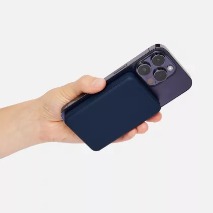 Внешний аккумулятор Ларго PD (Largo PD) 5000mAh с функцией беспроводной зарядки 15W, синий, фото 9