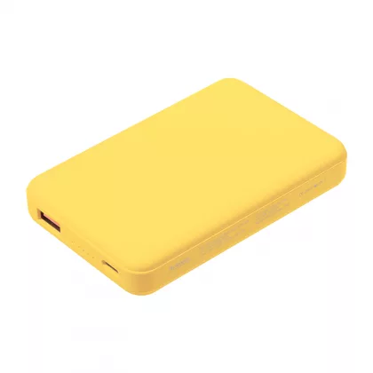 Внешний аккумулятор Ларго PD (Largo PD) 5000mAh с функцией беспроводной зарядки 15W, желтый, фото 2