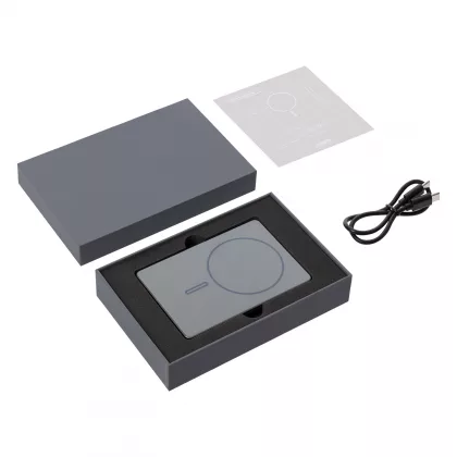 Внешний аккумулятор Оникс PD (Onyx PD) 5000mAh с функцией беспроводной зарядки 15W, серый, фото 10
