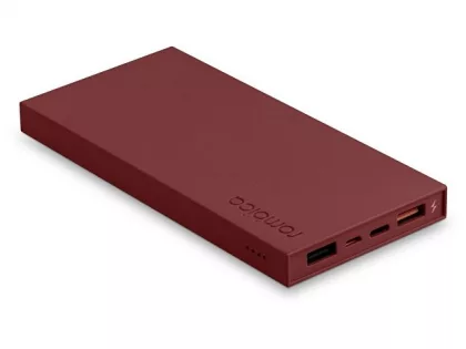 Внешний аккумулятор Rombica NEO ARIA Claret, 10000 мАч, Soft-touch, PD, QCharge, Type-C, бордовый (Р), фото 1