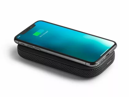 Внешний аккумулятор с беспроводной колонкой Powersound, черный, фото 5