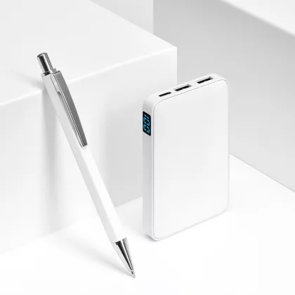 Внешний аккумулятор с подсветкой Анкор (Ancor) 5000 mAh, белый, фото 9