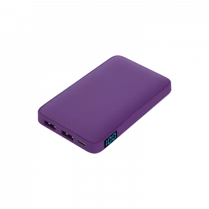 Внешний аккумулятор с подсветкой Анкор (Ancor) 5000 mAh, фиолетовый