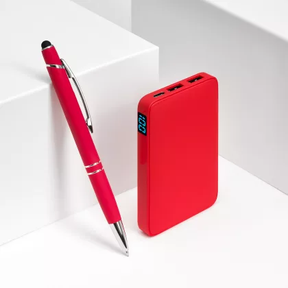 Внешний аккумулятор с подсветкой Анкор (Ancor) 5000 mAh, красный, фото 9