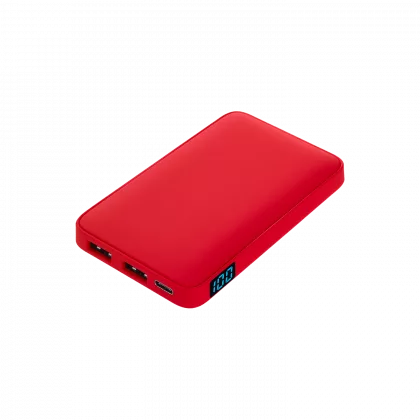 Внешний аккумулятор с подсветкой Анкор (Ancor) 5000 mAh, красный
