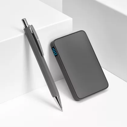 Внешний аккумулятор с подсветкой Анкор (Ancor) 5000 mAh, серый, фото 9