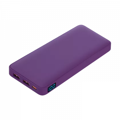 Внешний аккумулятор с подсветкой Анкор Плюс PD (Ancor PD Plus) 10000 mAh, фиолетовый
