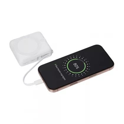 Внешний аккумулятор с подсветкой Риттер PD (Ritter PD) 10000mAh с функцией беспроводной зарядки 15W, белый, фото 9