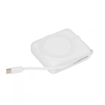 Внешний аккумулятор с подсветкой Риттер PD (Ritter PD) 10000mAh с функцией беспроводной зарядки 15W, белый, фото 4