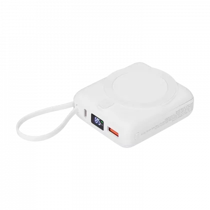 Внешний аккумулятор с подсветкой Риттер PD (Ritter PD) 10000mAh с функцией беспроводной зарядки 15W, белый