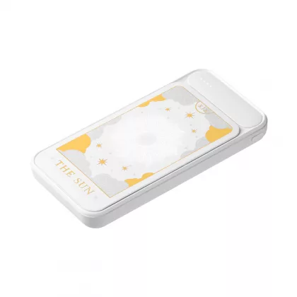 Внешний аккумулятор с подсветкой Старлайт Плюс PB (Starlight Plus PB) 10000 mAh, белый, фото 2