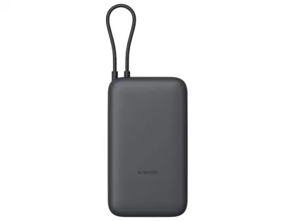 Внешний аккумулятор с встроенным кабелем Xiaomi Power Bank 20000mAh (Integrated Cable) GL Dark Gray, фото 3