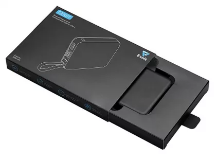 Внешний аккумулятор со встроенным кабелем USB-C «Дэнси», 5000 мАч, черный, фото 5