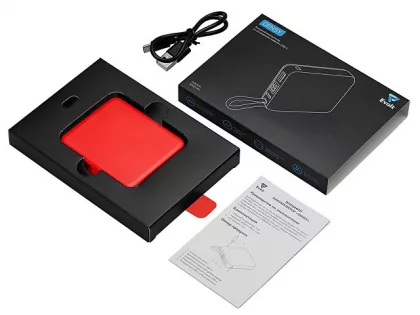 Внешний аккумулятор со встроенным кабелем USB-C «Дэнси», 5000 мАч, красный, фото 6