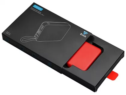 Внешний аккумулятор со встроенным кабелем USB-C «Дэнси», 5000 мАч, красный, фото 5