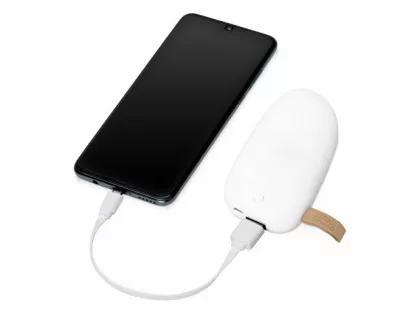 Внешний аккумулятор в форме камня «Stone», 5200 mAh, белый (Р), фото 2