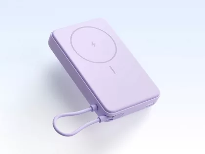 Внешний аккумулятор Xiaomi Magnetic Power Bank 10000 with Built-in Stand Purple, фото 7