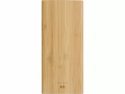 Внешний беспроводной аккумулятор из бамбука "Bamboo Air", 10000 mAh, фото 4