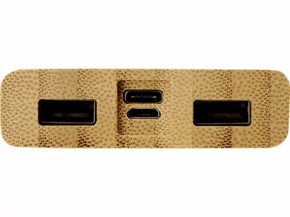 Внешний беспроводной аккумулятор из бамбука "Bamboo Air", 10000 mAh, фото 6