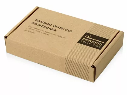 Внешний беспроводной аккумулятор из бамбука "Bamboo Air", 10000 mAh, фото 12