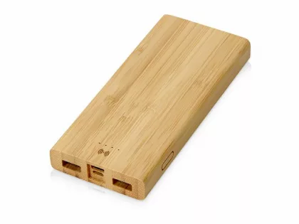 Внешний беспроводной аккумулятор из бамбука "Bamboo Air", 10000 mAh, фото 1