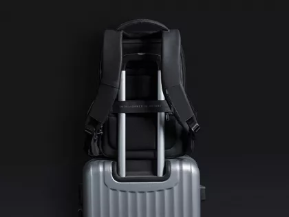 Водостойкий антикражный рюкзак Hipack для ноутбука 15.6", черный, фото 14