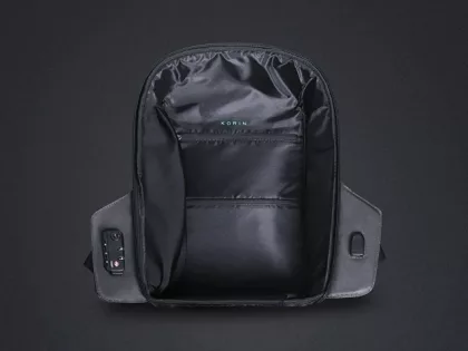 Водостойкий антикражный рюкзак Hipack для ноутбука 15.6", черный, фото 16