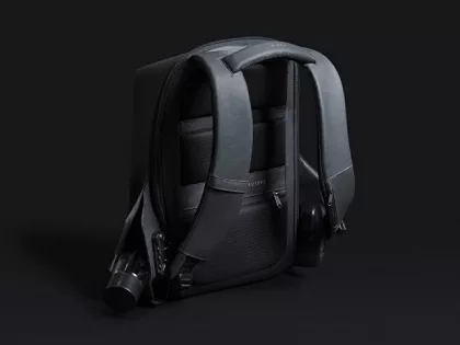 Водостойкий антикражный рюкзак Hipack для ноутбука 15.6", черный, фото 11