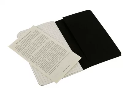 Записная книжка Moleskine Cahier (в клетку, 1 шт.), Pocket (9х14см), черный, фото 3