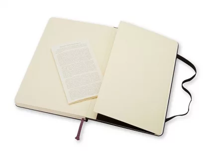 Записная книжка Moleskine Classic (нелинованный) в твердой обложке, Large (13х21см), черный, фото 4