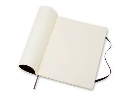 Записная книжка Moleskine Classic Soft (нелинованный), Хlarge (19х25 см), черный, фото 3