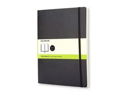 Записная книжка Moleskine Classic Soft (нелинованный), Хlarge (19х25 см), черный, фото 1