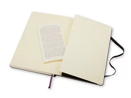 Записная книжка Moleskine Classic (в клетку) в твердой обложке, Large (13х21см), черный, фото 4
