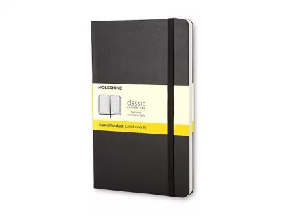 Записная книжка Moleskine Classic (в клетку) в твердой обложке, Large (13х21см), черный, фото 1
